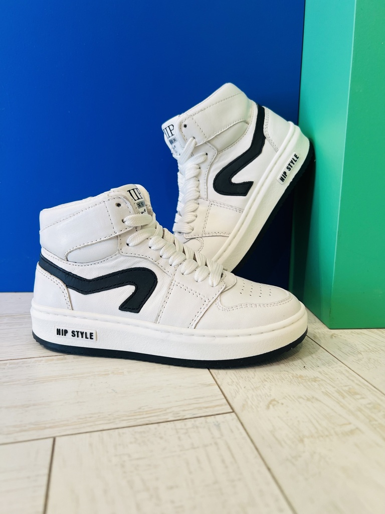 Hoge sneaker H1965 wit/zwart