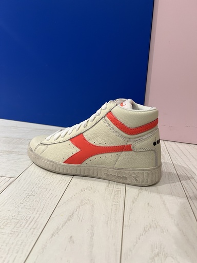 Hoge sneaker fluo waxed coral