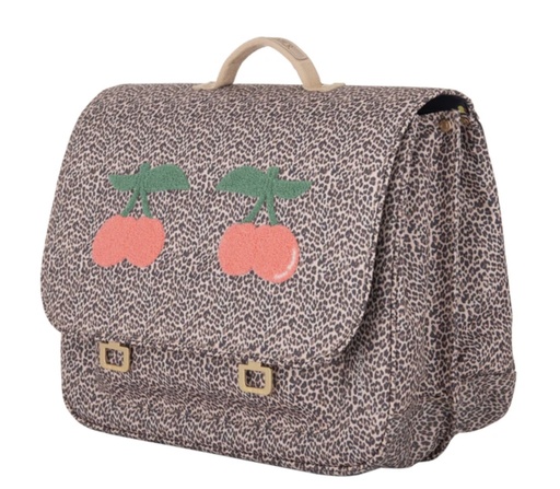 Jeune Premier boekentas Midi Leopard Cherry 