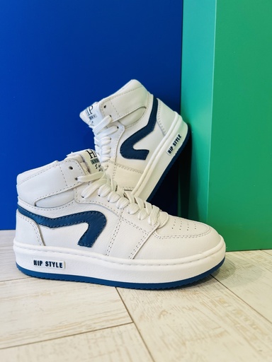Hoge sneaker H1965 wit/blauw